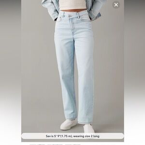 American Eagle Outfitters highest rise baggy Straight Leg Jeans